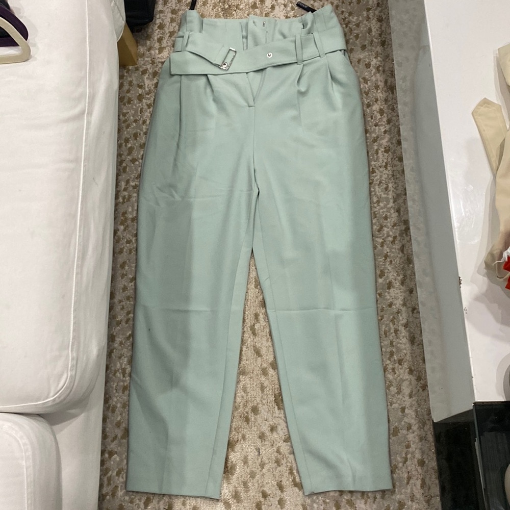 Flattering High Waist Teal Pant